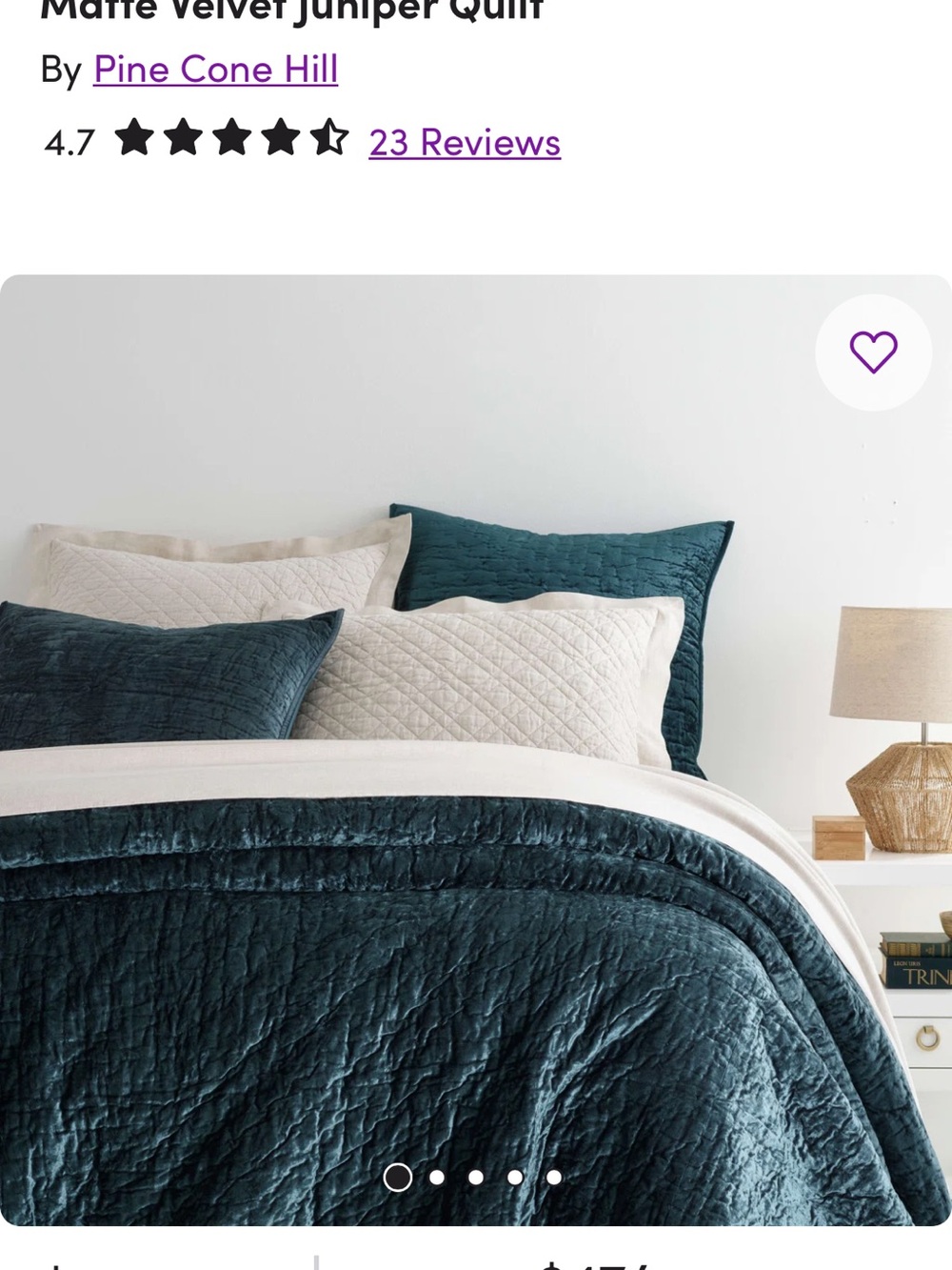 PINE CONE HILL MATTE VELVET
JUNIPE KING QUILT
